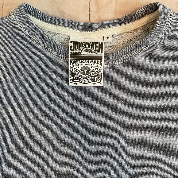 Jungmaven Fine Stripe Sweatshirt, Unisex size Medium - Picture 4 of 7